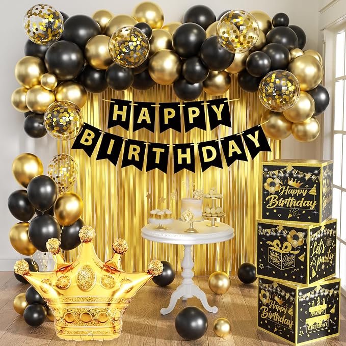 Gold Birthday Party Decorations Kit by jenmir