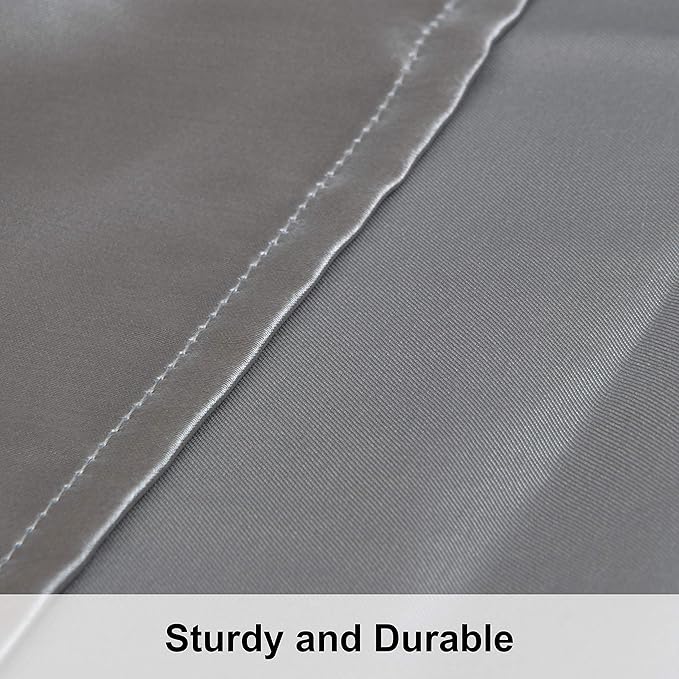 NTBAY 2 Pack Satin Queen Pillowcases for Hair and Skin, Luxurious and Silky Pillow Cases with Envelope Closure, 20x30 Inches, Grey