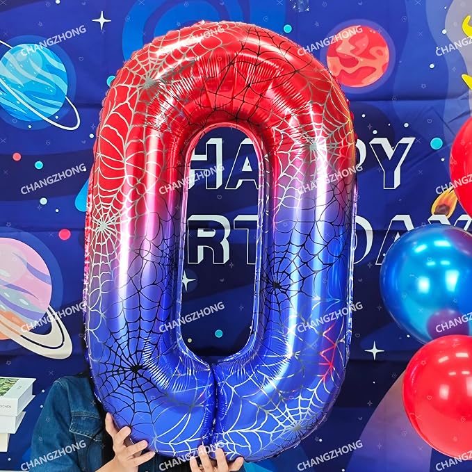 40 In Red And Blue Birthday Theme Large Number 3 Balloon | Giant Large Helium - Image 6