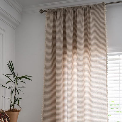 Sutuo Home Boho Curtain 84 Inches Length, Rod Pocket Window Treatment Vintage - Image 4