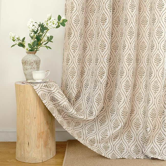 BGment Taupe Curtains for Living Room 96 Inches Long, Natural French Country - Image 7