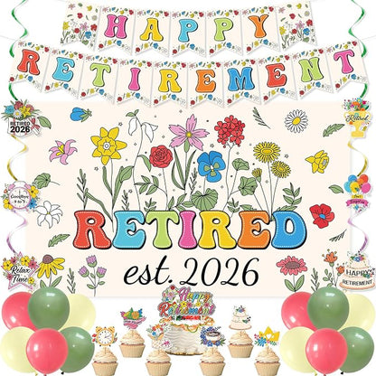 Roetyce Flower Retirement Party Decorations, Legend Has Retired Photo Backdrop by Roetyce