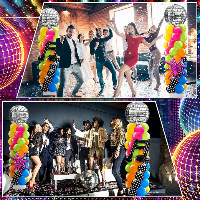 Kasyat 2 Sets 90s 80s Disco Balloon Column Stand Kit - Image 6