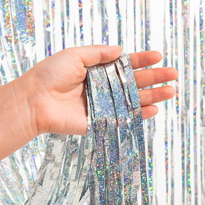 Silver Foil Fringe Tinsel Backdrop - Image 8