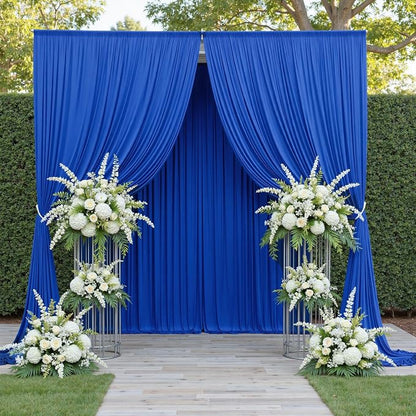 20ft x 12ft Wrinkle Free Royal Blue Backdrop Curtains - Image 9
