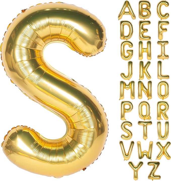 Letter Balloons 40 Inch Giant Jumbo Helium Foil Mylar Gold S | by Exquisitehighqualitypartydecorationstomeetyoureveryneed%EF%BC%81