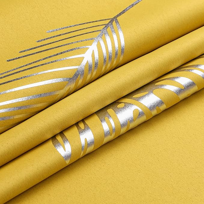 Yellow Room Darkening Curtains 84 Inches Long - Image 8