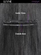 LUVME Silky Straight Seamless 2 Pack 220g 14Pcs Clip in Hair Extensions Full Max with 16inch Remy Human Hair Extensions, Natural Black 100% Real Soft Hair