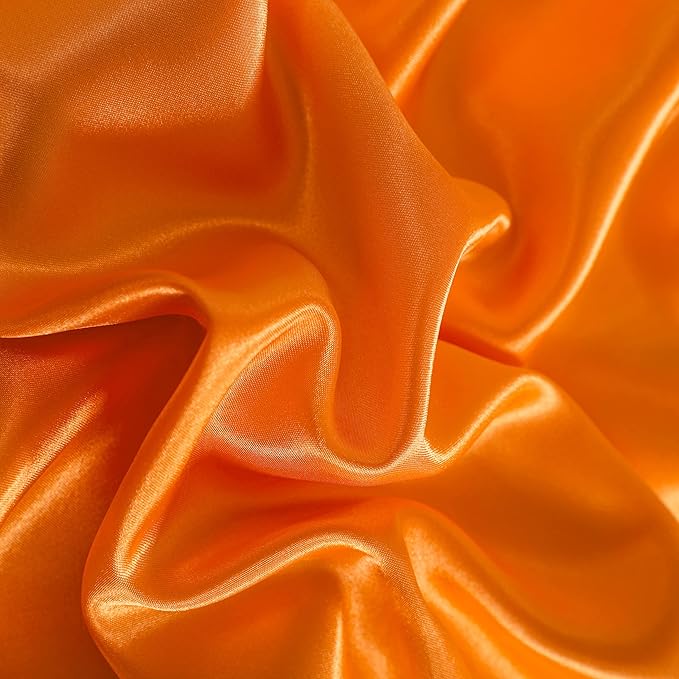 NTBAY 2 Pack Satin Standard Pillowcases for Hair and Skin, Luxurious and Silky Pillow Cases with Envelope Closure, 20x26 Inches, Orange