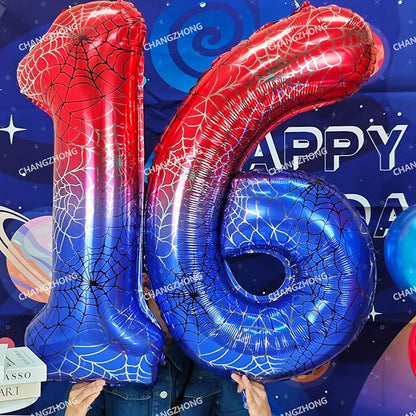 40 In Red And Blue Birthday Theme Large Number 9 Balloon | Giant Large Helium - Image 6