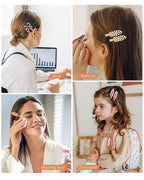 No Crease Hair Clips, 18 Pcs Checkerboard No Bend Clips, Acrylic Resin Styling Makeup Creaseless Flat Clips for Women Girls