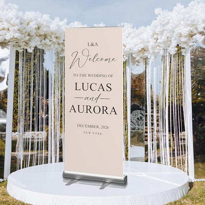 Custom Banner for Weddings READY IN 24HRS Choose your Design Retractable Banner - Image 8