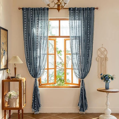 Boho Dark Grey Curtains - Image 7