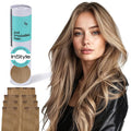 Irresistible Me Real Human Hair Extensions Clip Ins – 100% Human Hair Clip In Extensions for Length & Volume – Invisible Extension – Heat Resistant & Dyeable – Medium Blonde, 20 Inches