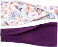 Maven Thread 4" Wide Workout Headbands for Women (2 Pack) – Non-Slip Sweatbands for Gym, Running & Yoga