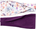 Maven Thread 4" Wide Workout Headbands for Women (2 Pack) – Non-Slip Sweatbands for Gym, Running & Yoga