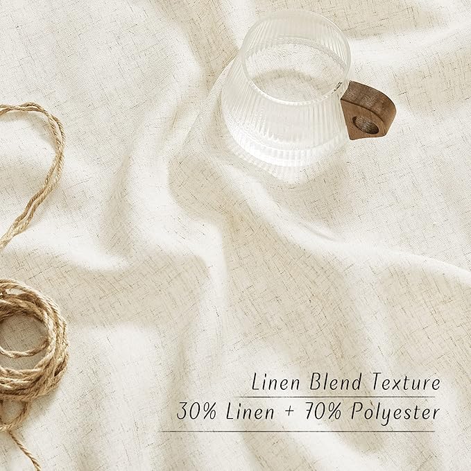NICETOWN Natural Linen Curtains - Image 3