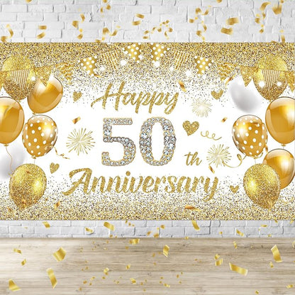 50th Wedding Anniversary Banner Decorations by Unknown