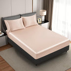 Taupe King Size Satin Pillowcase Set of 2 for Hair and Skin,Taupe Silk Pillowcase Breathable Pillowcase with Envelope Closure