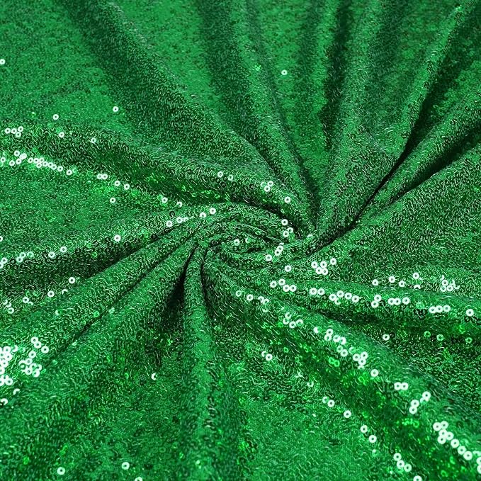 Eternal Beauty Green 3mm Sequin Backdrop 2x8 Ft 2 Pack Wedding | Dense Sparkle - Image 6