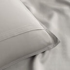 Queen Pillowcases by Pure Bamboo, Genuine 100% Organic Viscose Derived from Bamboo, Luxuriously Soft & Cooling, Double Stitching, Envelope Closure (2 Queen Pillowcases, Stripes)
