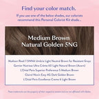 eSalon Permanent Hair Color & Hair Dye Complete Kit - Medium Brown Natural Golden - Personal Colorist Kit for Up To 100% Gray Coverage for All Hair Types - Professional-Grade Ammonia-Free Hair Dye