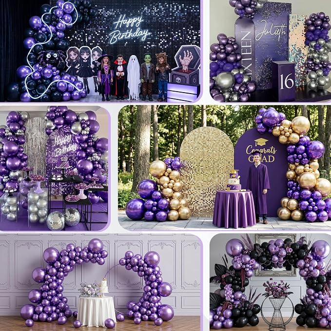Metallic Purple Balloons - Image 9
