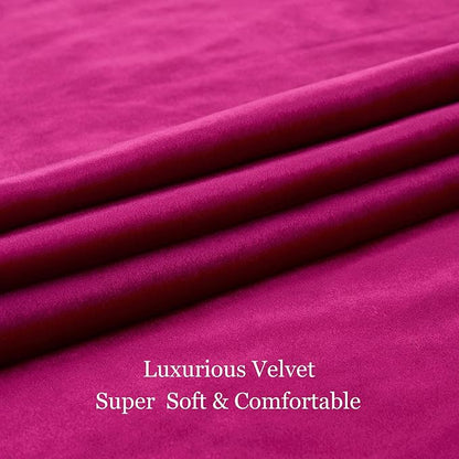 Hot Pink Velvet Blackout Curtains 102 inch - Image 7