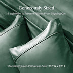 California Design Den Standard Queen Size Pillowcase Set - 400 Thread Count, 100% Cotton Sateen, Set of 2 Pillow Covers, Soft and Breathable - Hunter Green