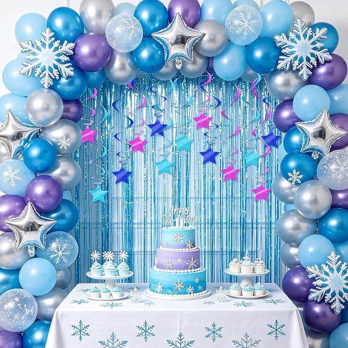 BEISHID Blue Purple Pre-Strung Stars Hanging Swirls Stars Hanging Decorations - Image 6