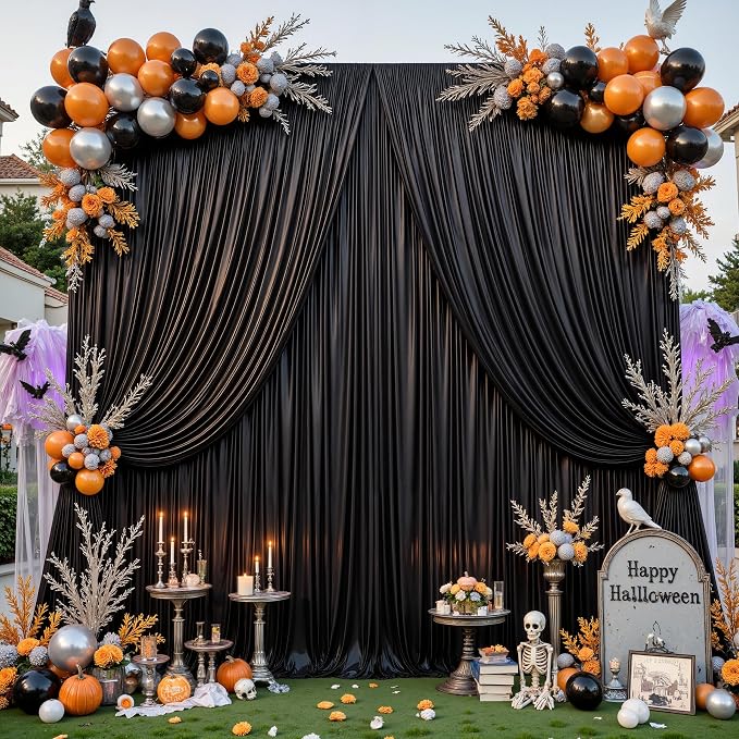 40x10ft Black Glitter Backdrop Curtain - Image 5