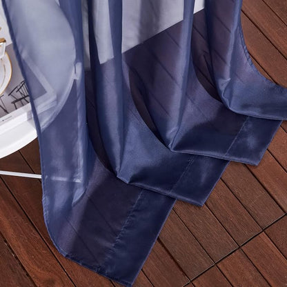 NICETOWN Dark Blue Sheer Curtains - Image 6