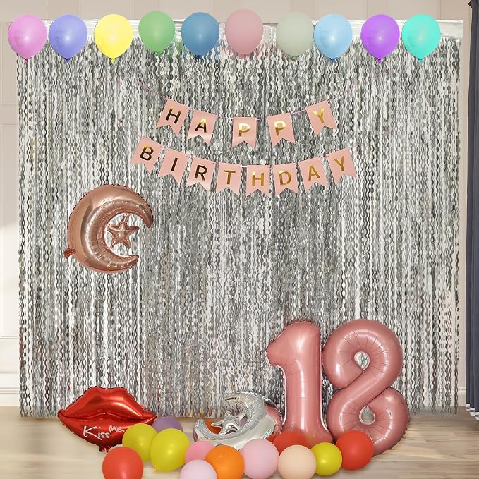 4 Pack 3.3x6.6ft Silver Foil Fringe Backdrop - Image 5