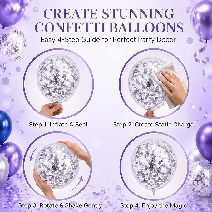 Blue Purple Balloon Column Kit for Floor or Table Decor for Party | Use it at a - Image 5