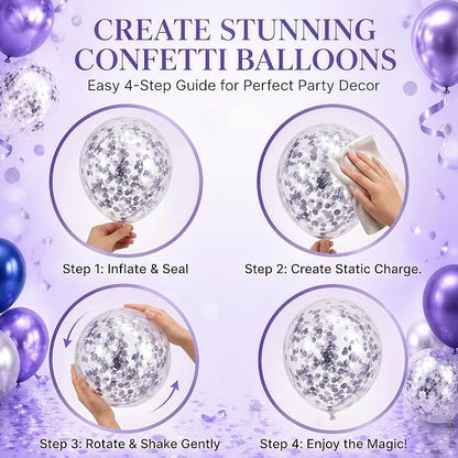 Blue Purple Balloon Column Kit for Floor or Table Decor for Party | Use it at a - Image 5