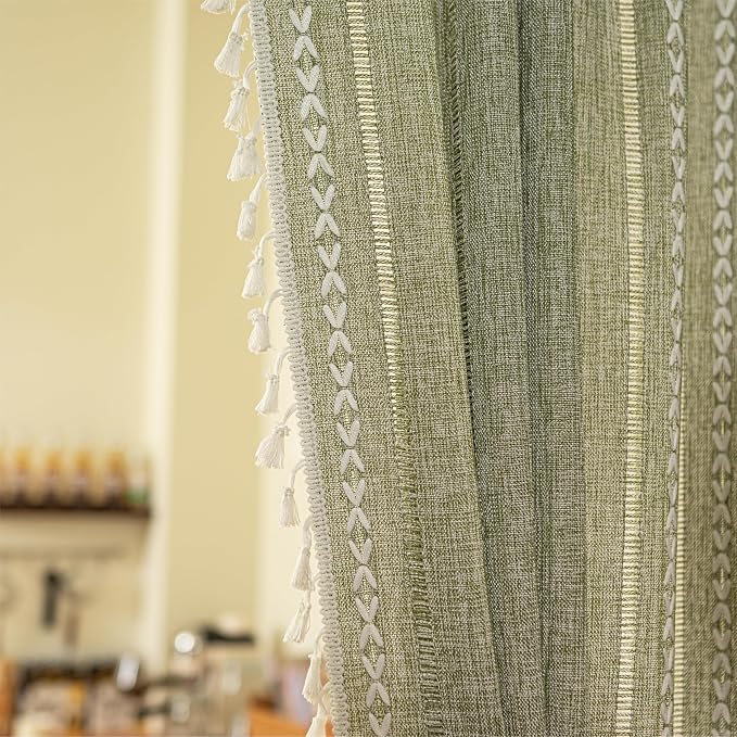 Sutuo Home Green Boho Door Curtains - Image 8