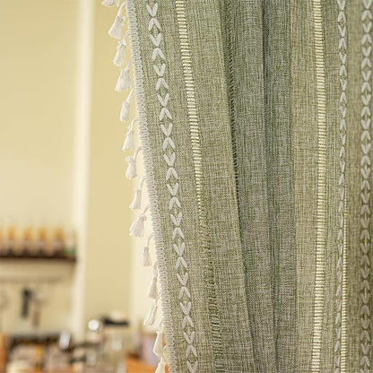 Sutuo Home Green Boho Door Curtains - Image 8