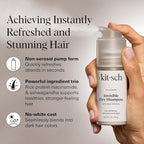 Kitsch Volumizing Rice Protein Dry Shampoo Powder - Dry Shampoo for Women & Men, No White Cast, Absorbs Oil, Non-Greasy, Light-to-medium Hair Colors, Travel Size | Ideal Gifts for Women- Invisible 1oz