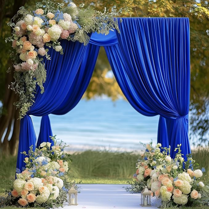 Royal Blue Backdrop Curtain for Parties Backdrop Drapes 10x8FT | Wrinkle Free - Image 5