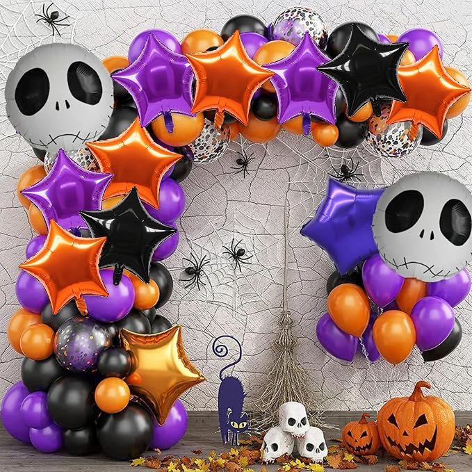 TONIFUL 30 Pcs Star Balloons 18 Inch Large Orange Black Purple Foil Balloon | - Image 6