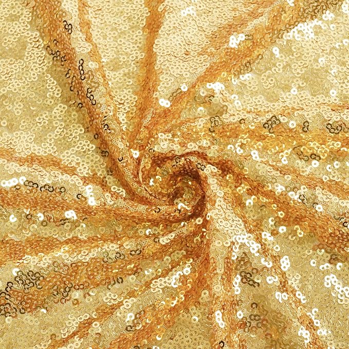 Eternal Beauty Gold 3mm Sequin Backdrop 8x8 Ft - Image 9