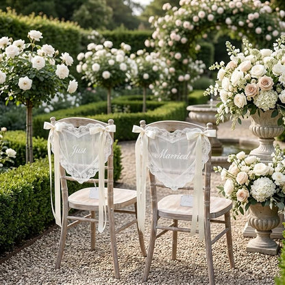 Just Married Wedding Chair Signs - Image 7