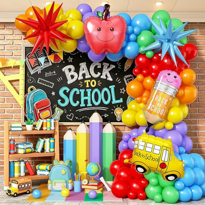 161Pcs Back to School Balloon Arch Kit Rainbow Balloons by IROUHOR-PartyDecoration