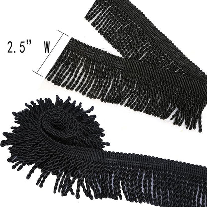 BEL AVENIR Bullion Fringe Trim Curtain Fringes 5 Yard x 2.5 Inches Sewing | - Image 3