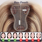 starluck Real Human Hair Toppers for Women 10 Inch Human Hair Topper no Bangs, 3 * 4.5 inches Swiss Base Suitable for ThinningHair Cover Grey Roots(Ash Blonde)