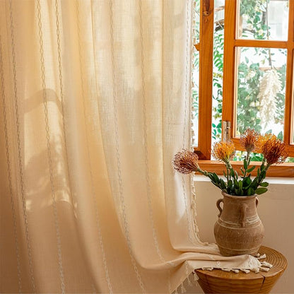 Sutuo Home Champagne Boho Farmhouse Curtains - Image 3