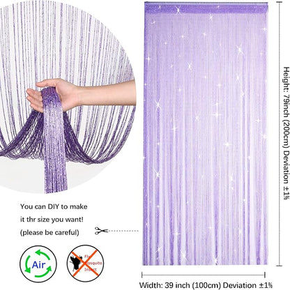 2 Pack 39 x 79 Inch Beaded Curtain String Door Curtains, Hippie Room Decor - Image 2