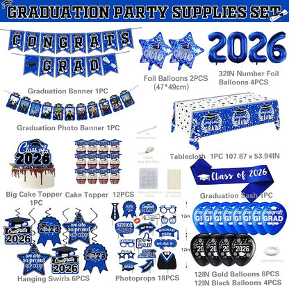 Blue Graduation Decorations 2026 Class of 2026 Decorations - Image 2