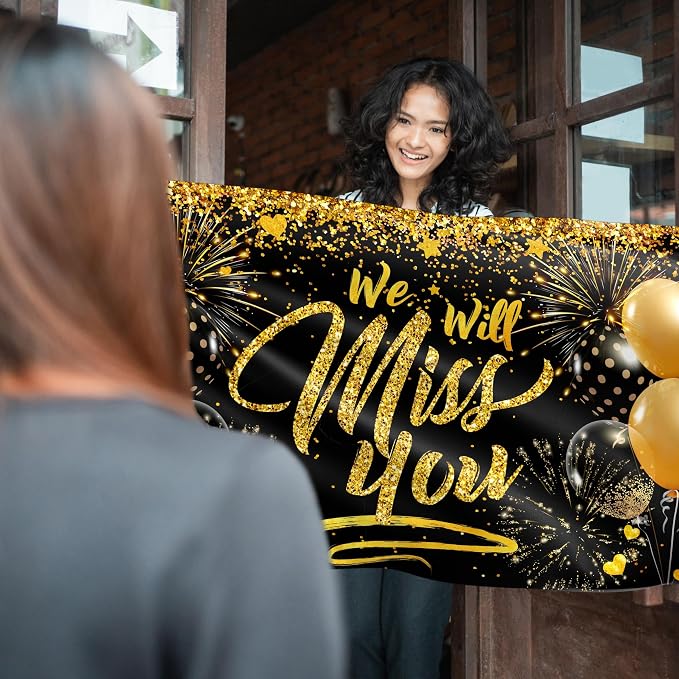 We Will Miss You Banner - 5ft x 3ft - Farewell & Graduation Party Decoration - - Image 6