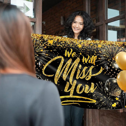 We Will Miss You Banner - 5ft x 3ft - Farewell & Graduation Party Decoration - - Image 6